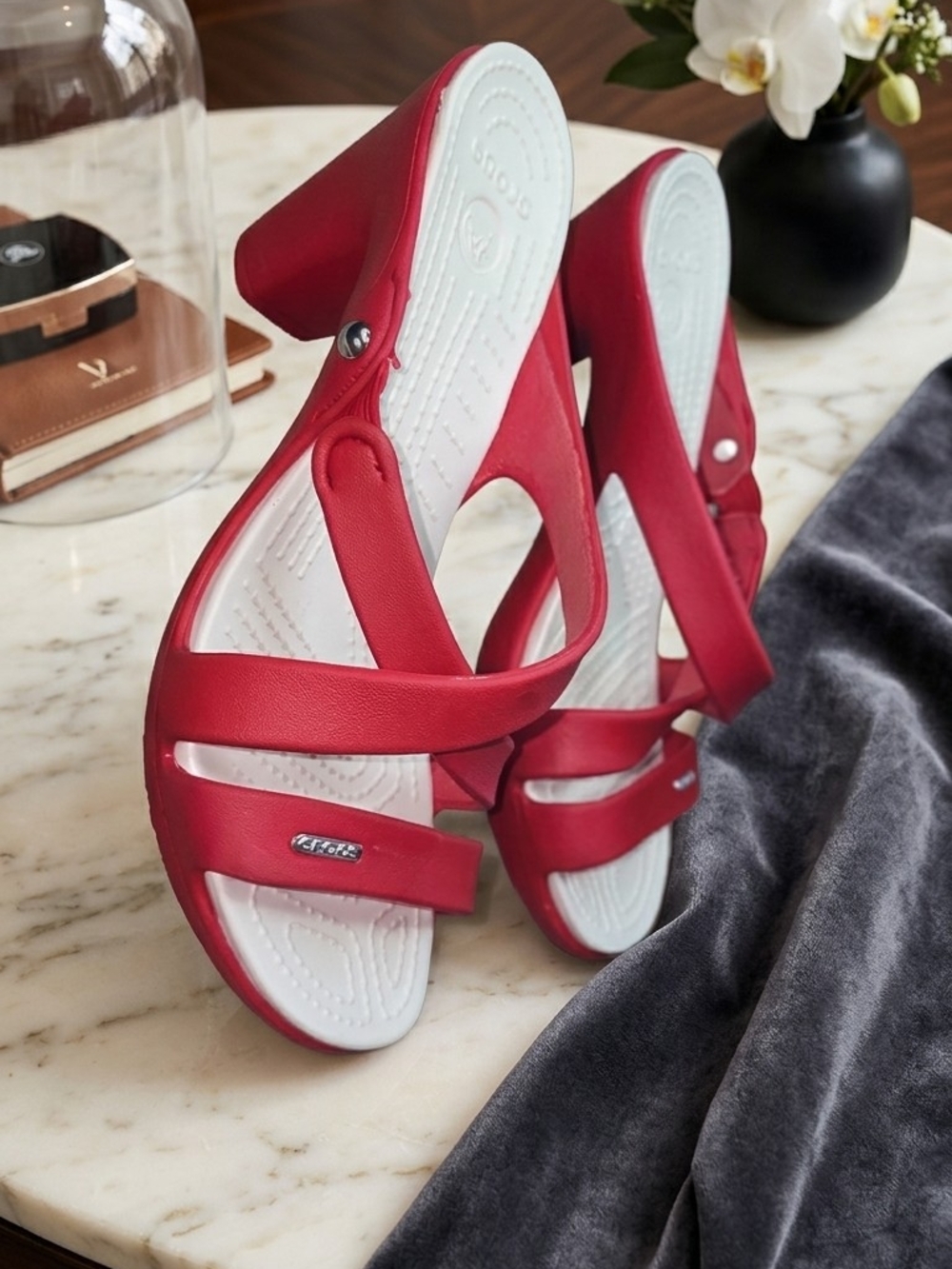 Comfort Heel Sandal in Red - Crocs
